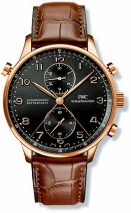 IWC Portuguese Chrono-Rattrapante Rose Gold / Black IW3712-10 (3712-10, IW371210)